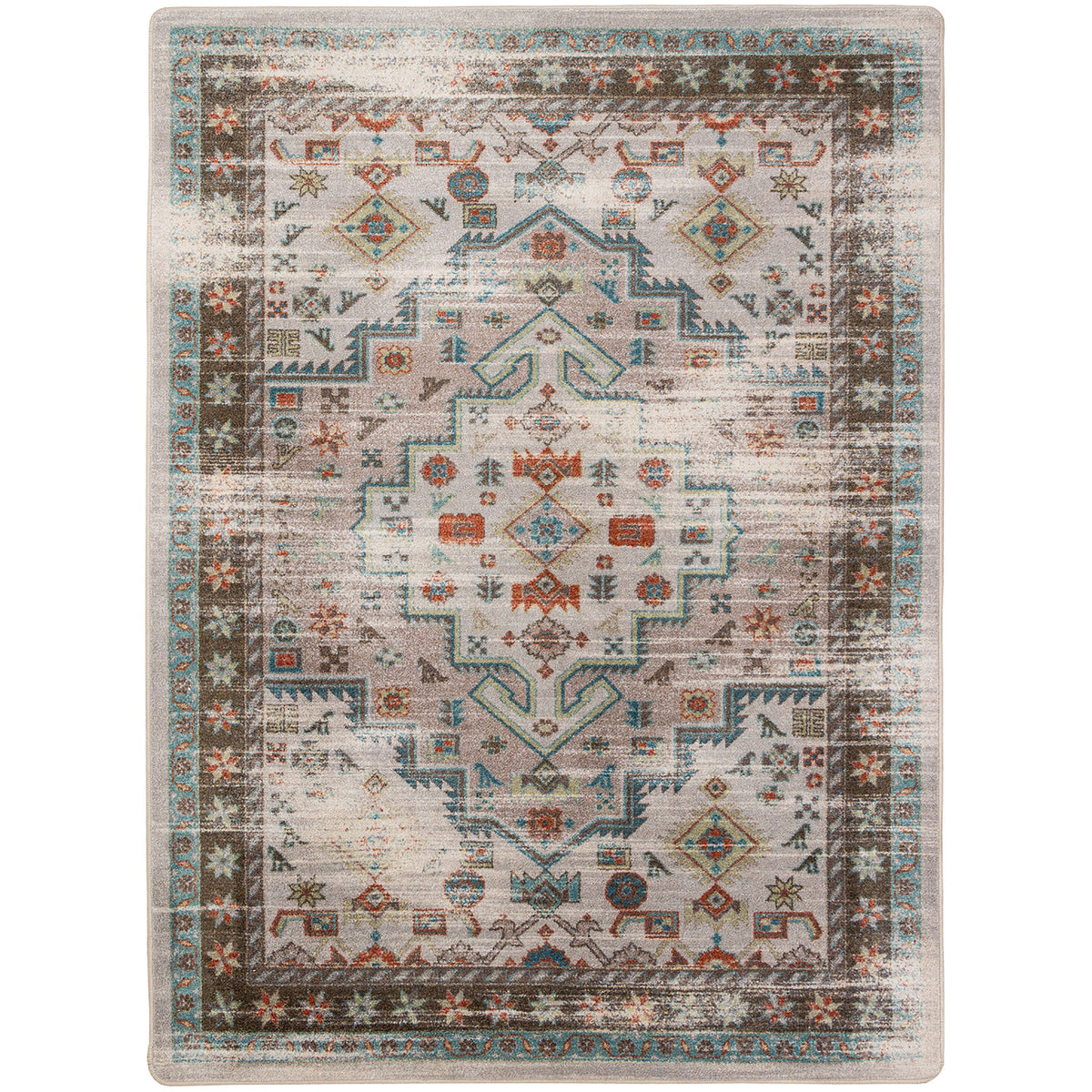 Persian Version OKA Rug – Light Distressed – cabin lodge area rug