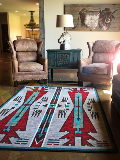 Horse Thieves OKA Rug – Electric – detail view