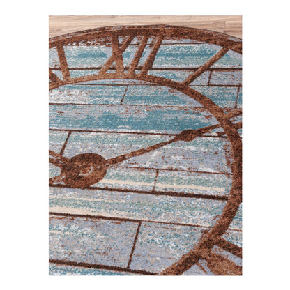 Ocean Time Rug – Blue – detail view
