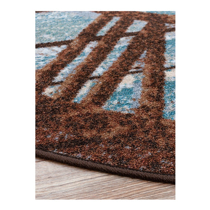 Ocean Time Rug – Blue – room setting