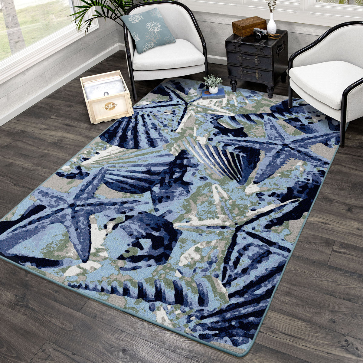 Ocean Mist Rug – Indigo – detail view