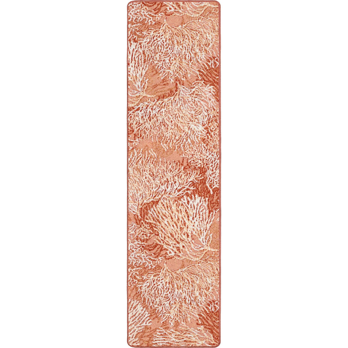 Oceanic Blooms Rug – Coral – room setting