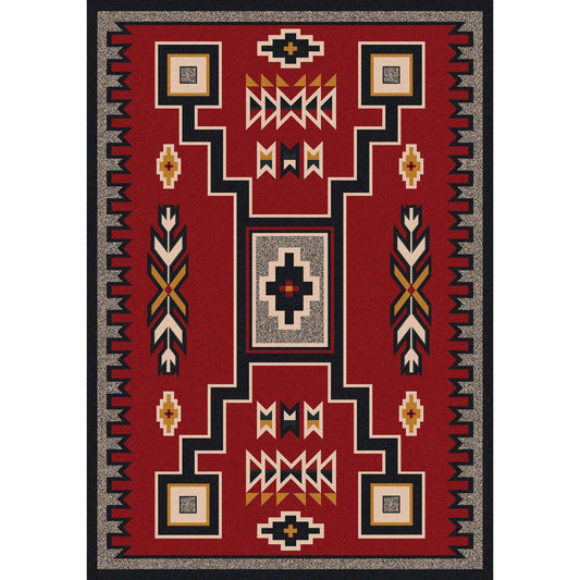 Old Timer Rug – Red – cabin lodge area rug