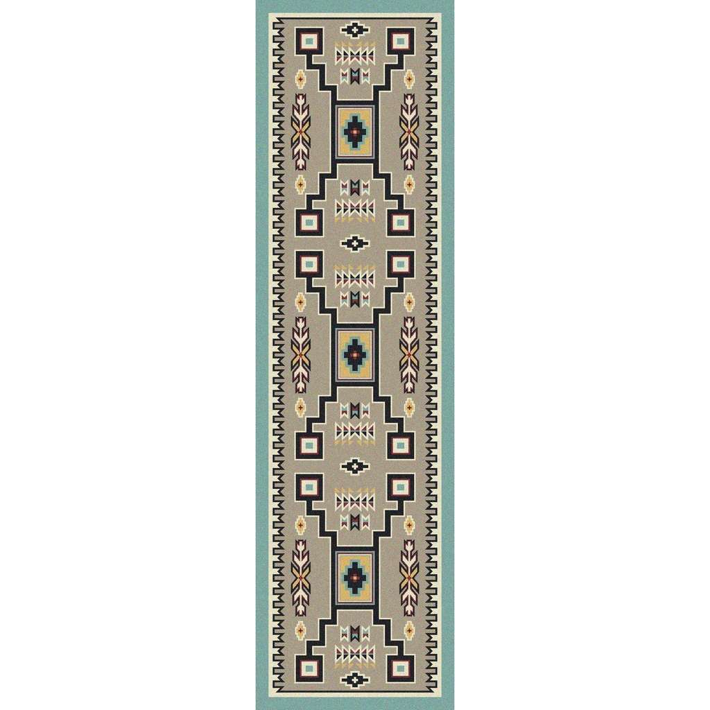 Old Timer Rug – Suede Turquoise – detail view