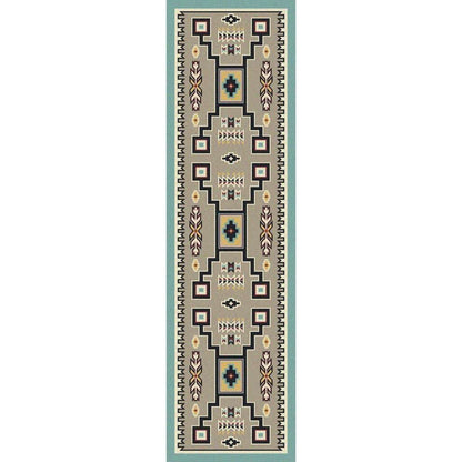 Old Timer Rug – Suede Turquoise – detail view