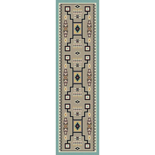Old Timer Rug – Suede Turquoise – detail view