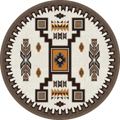 Old Timer Rug – Worn Saddle – room setting