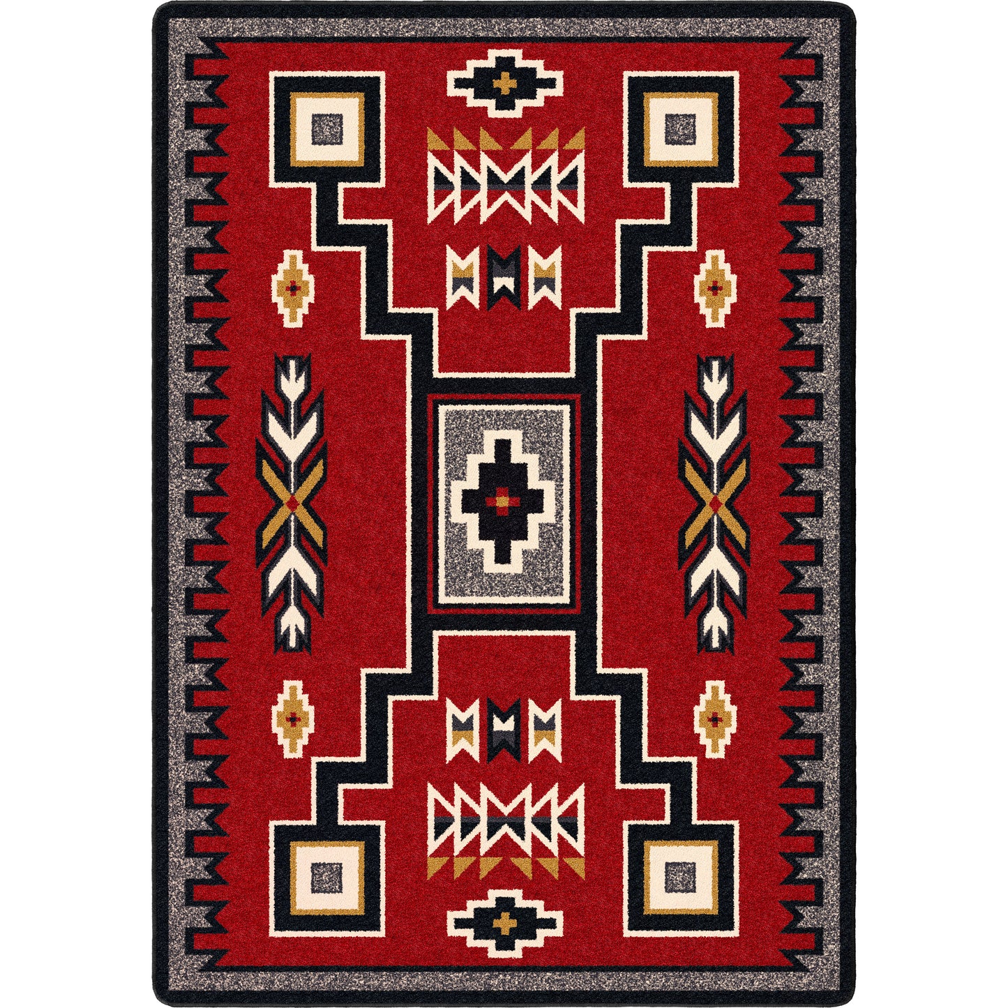 Old Crow Rug – Red – cabin lodge area rug
