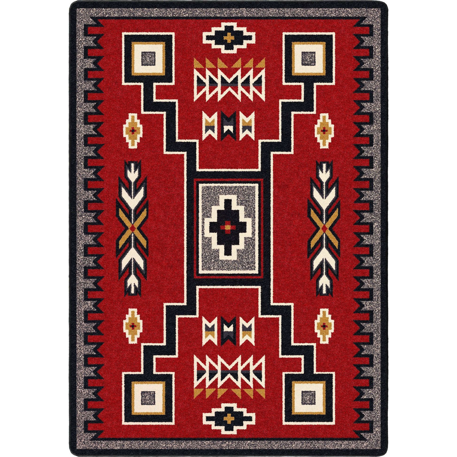 Old Crow Rug – Red – cabin lodge area rug