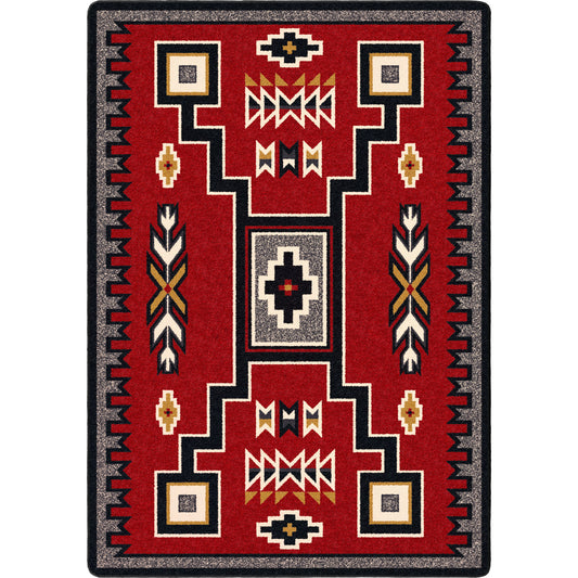 Old Crow Rug – Red – cabin lodge area rug