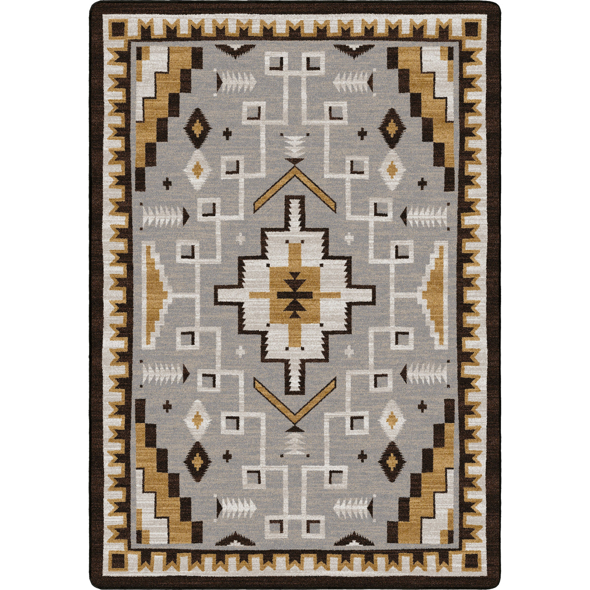 Overshadow Rug – Natural Grays – cabin lodge area rug