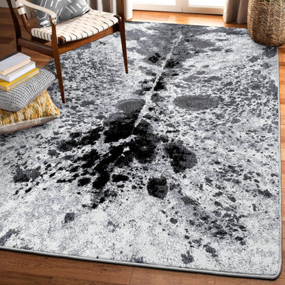 Pioneer Longhorn Rug – Black And White – detail view