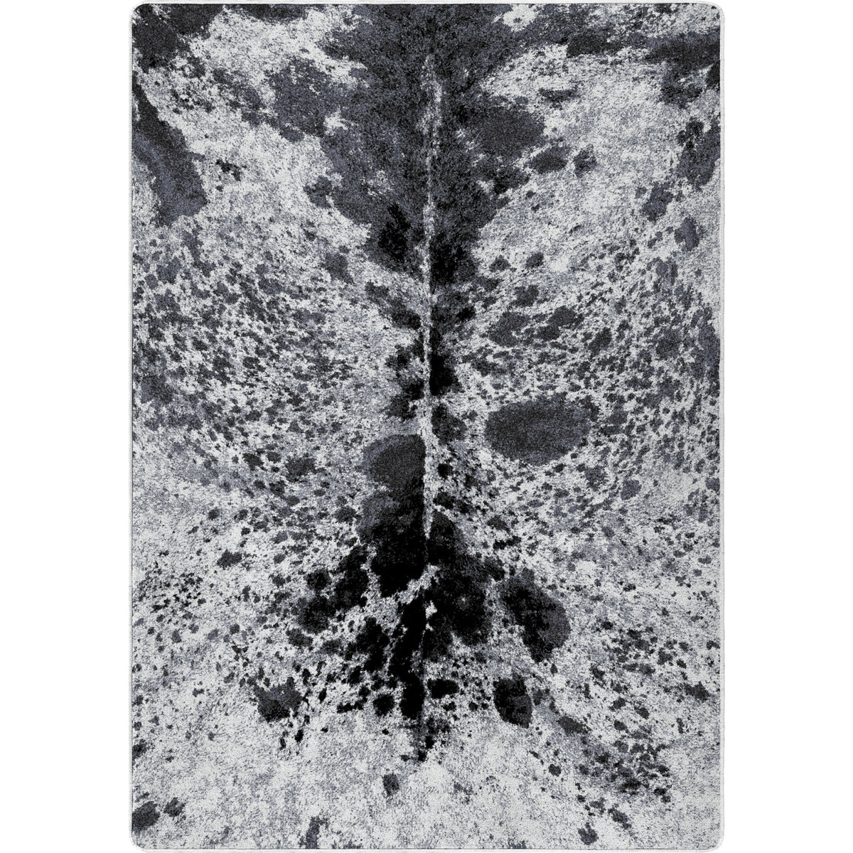 Pioneer Longhorn Rug – Black And White – cabin lodge area rug