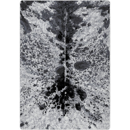 Pioneer Longhorn Rug – Black And White – cabin lodge area rug