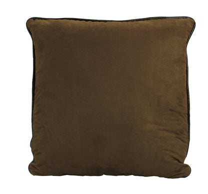 Brown Faux Leather Euro Pillow