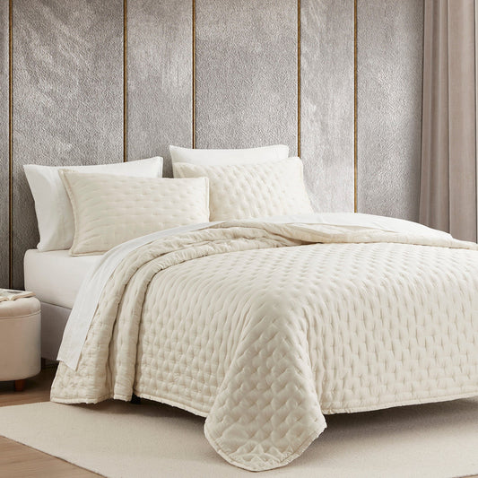 Eucalyptus Pintuck Quilt Set, 3 Pc
