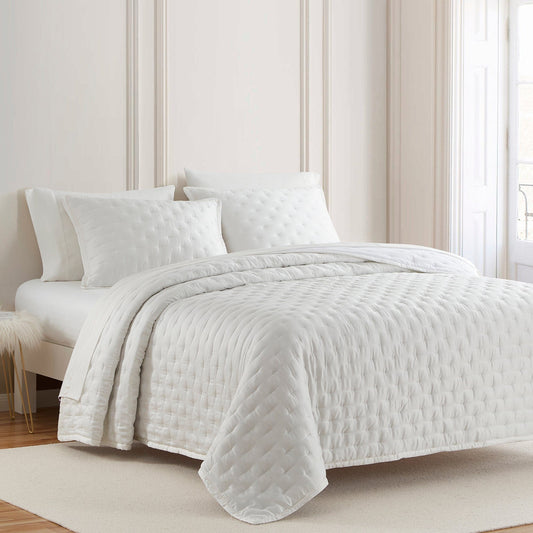 Eucalyptus Pintuck Quilt Set, 3 Pc