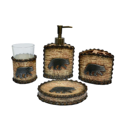 Lodge Bear Bathroom Sets, 5 Pc