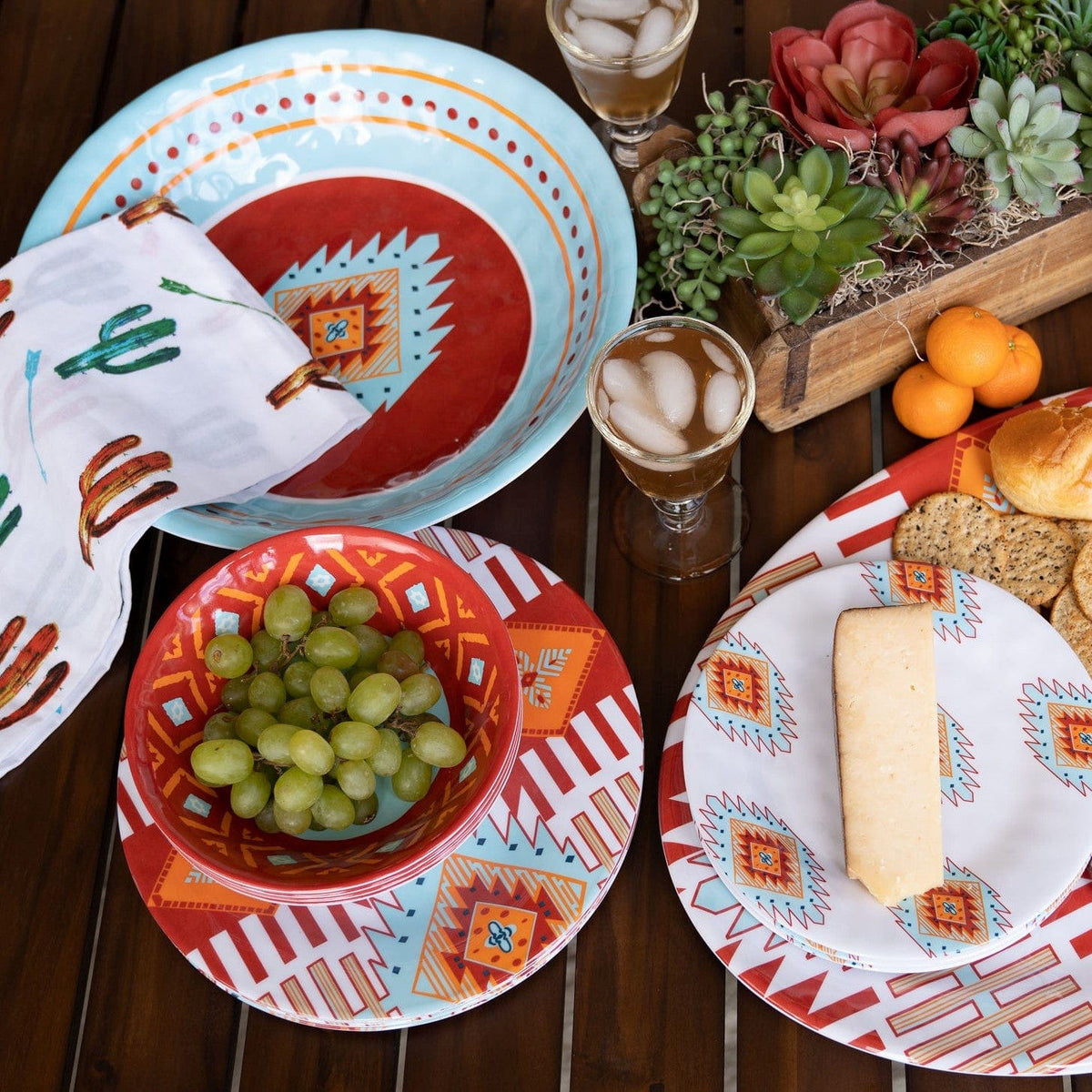 Southwest Melamine Set, 14 Pc
