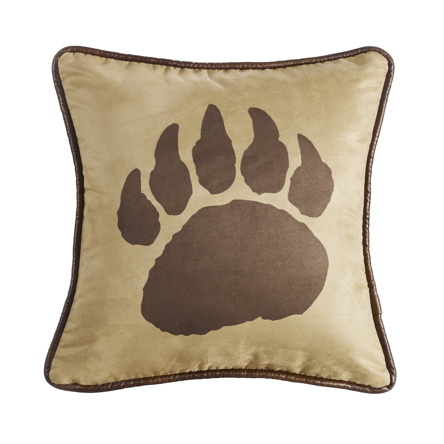 Faux Suede Bear Claw Reversible Pillow