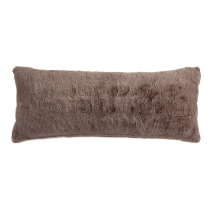 Ruched Rabbit Double-Sided Lumbar Pillow with Down Insert