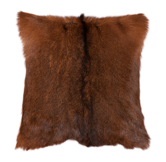 Goat Patched Hide Lumbar Pillow