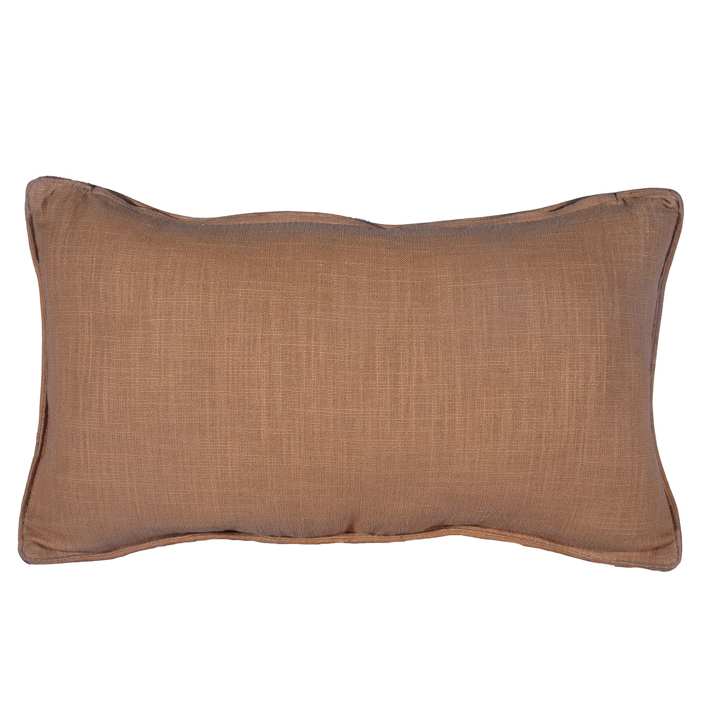 Genuine Leather Studded Basket Weave Pillow