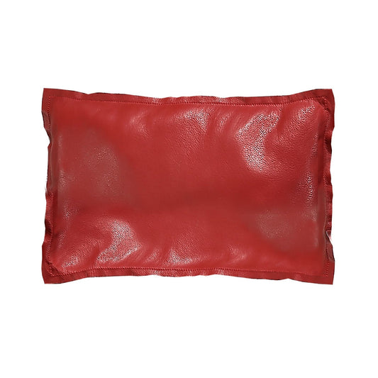 Red Pebble Leather Pillow