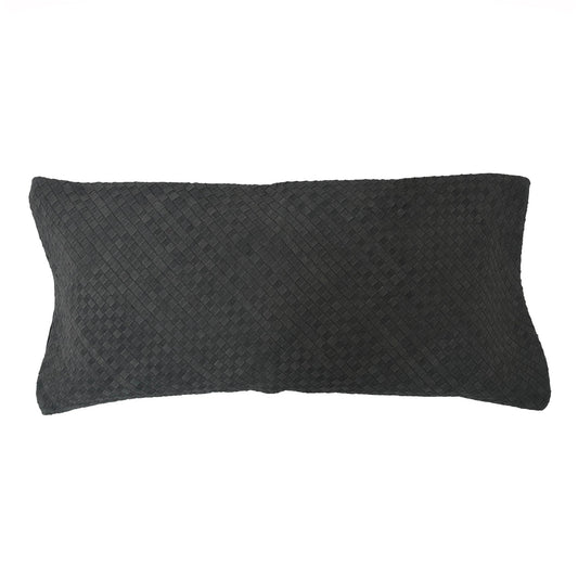 Woven Suede Lumbar Pillow