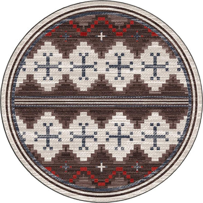 Pathways Rug – Dusty Brown – pattern detail
