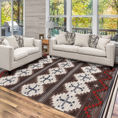 Pathways Rug – Dusty Brown – close up