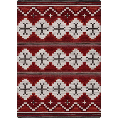 Pathways Rug – Red – pattern detail