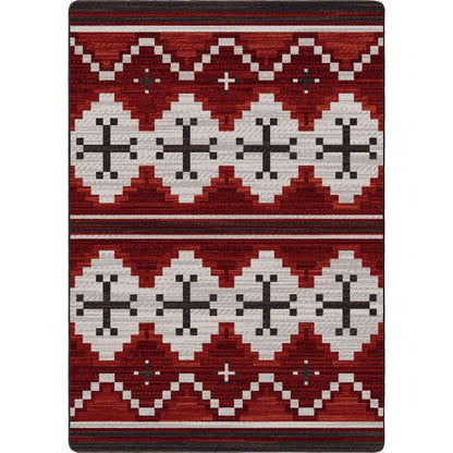 Pathways Rug – Red – cabin lodge area rug