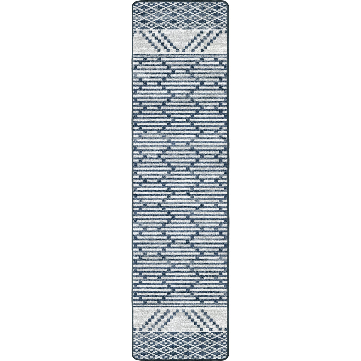 Patterned Stripe Rug – Fresh Blue – room setting