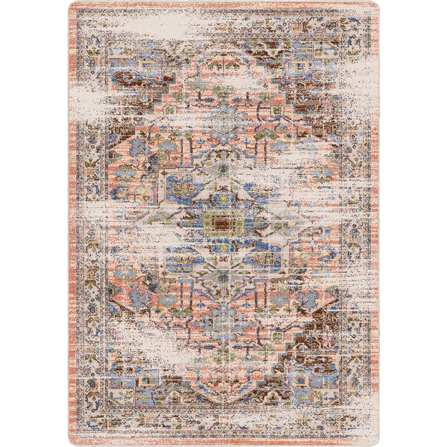 Persia Rug – Distressed Pastel – cabin lodge area rug