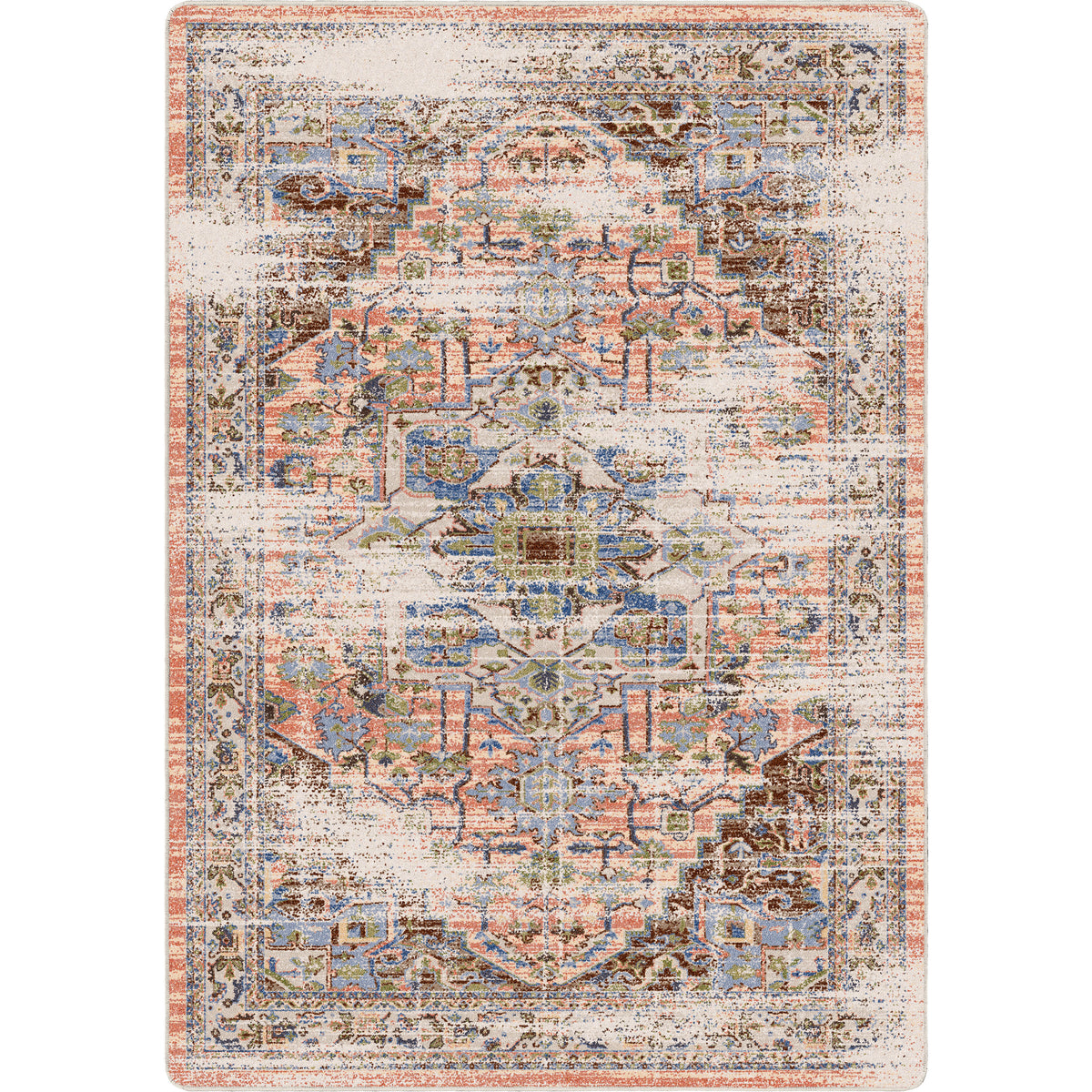 Persia Rug – Distressed Pastel – cabin lodge area rug