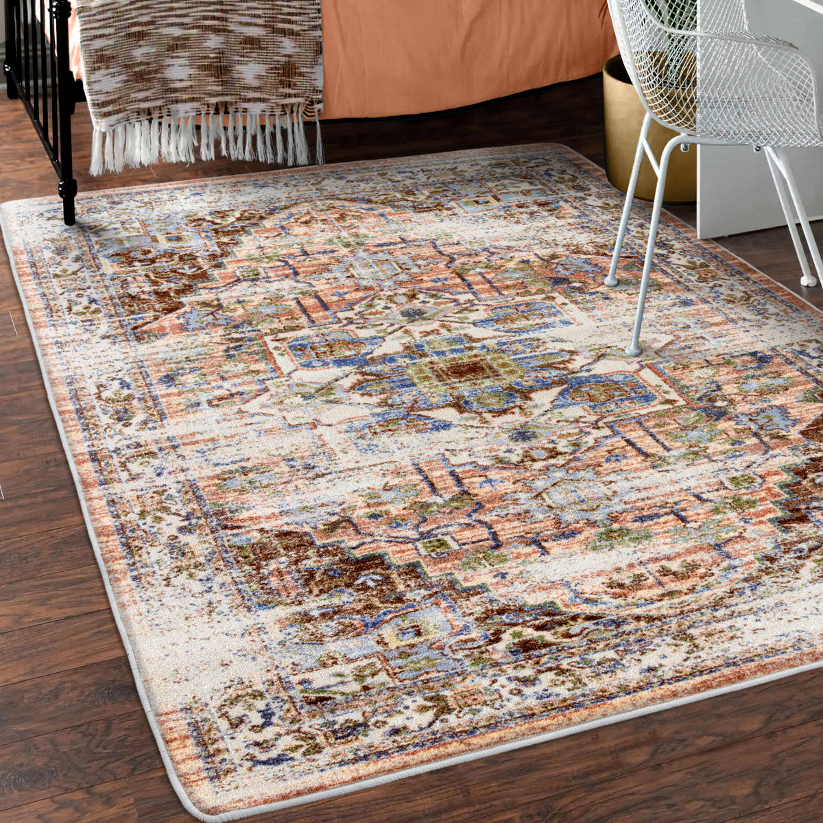 Persia Rug – Distressed Pastel – detail view