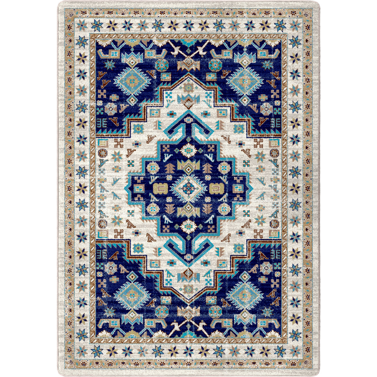 Persian Version Rug – Dusk Blue – cabin lodge area rug