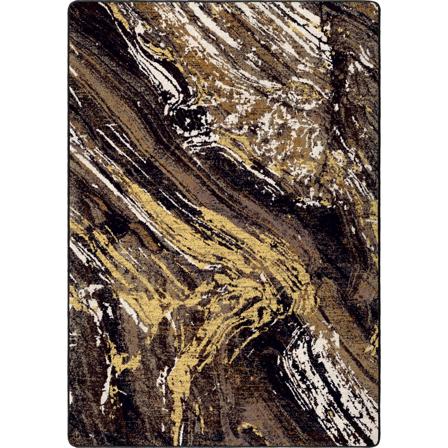 Petrified Rug – Dark – cabin lodge area rug
