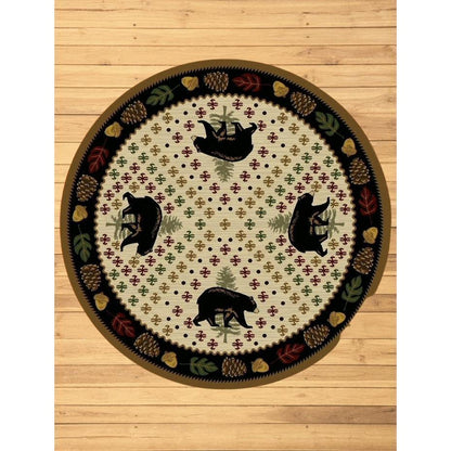 Picnic Bear Rug – Natural – room setting