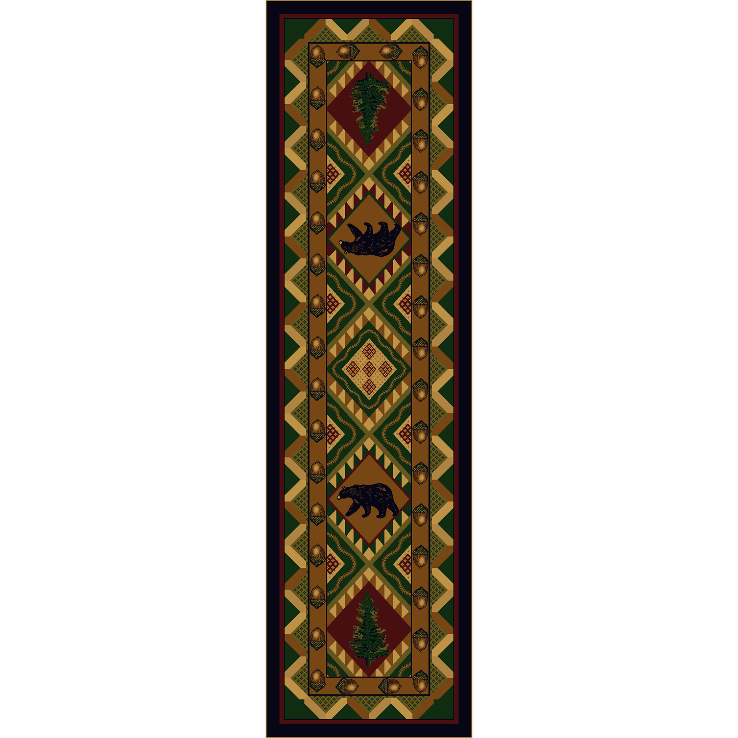 Picnic In The Forest - Woodland-CabinRugs Southwestern Rugs Wildlife Rugs Lodge Rugs Aztec RugsSouthwest Rugs