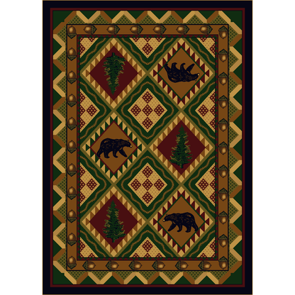 Picnic In The Forest Rug – Woodland – cabin lodge area rug