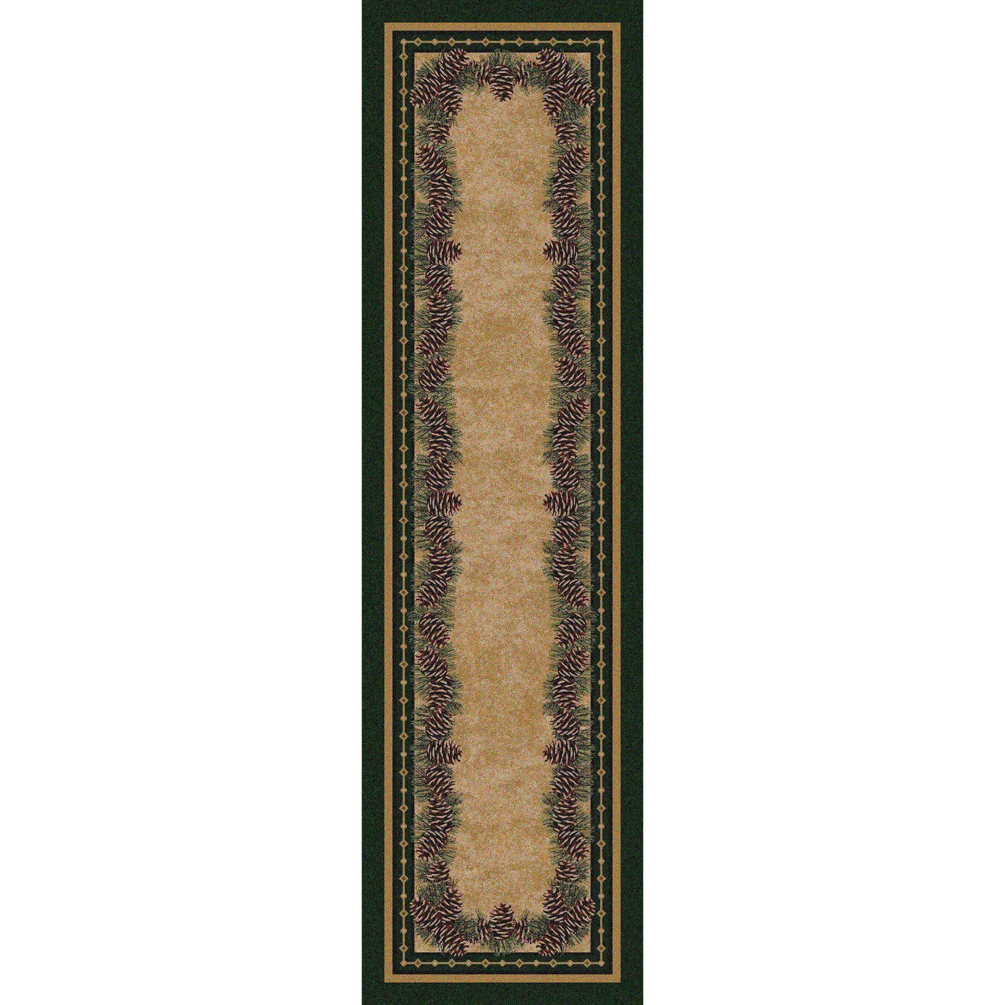 Pine Peak - Green-CabinRugs Southwestern Rugs Wildlife Rugs Lodge Rugs Aztec RugsSouthwest Rugs