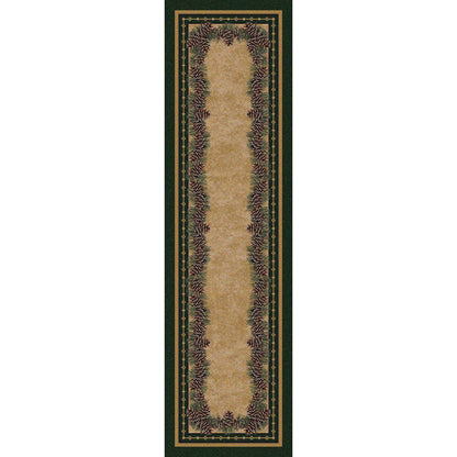 Pine Peak Rug – Green – detail view
