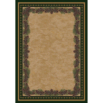 Pine Peak Rug – Green – cabin lodge area rug