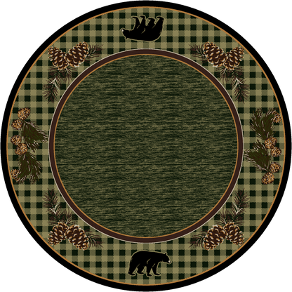 Pinecones & Bears Rug – cabin lodge area rug