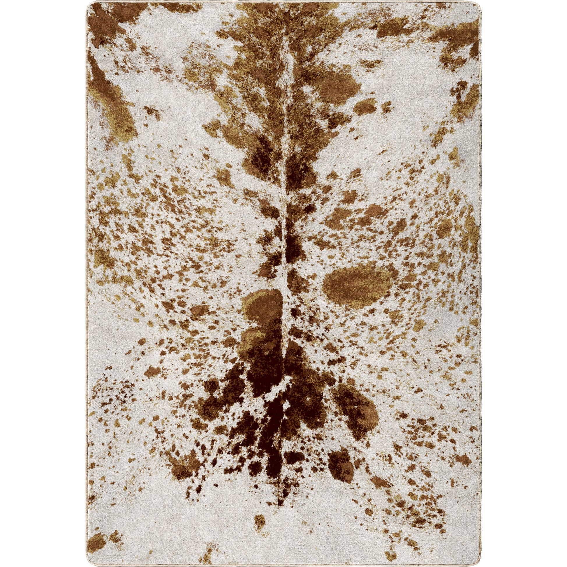 Pioneer Longhorn Rug – Spotted Brindle – cabin lodge area rug