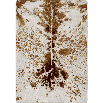Pioneer Longhorn Rug – Spotted Brindle – cabin lodge area rug