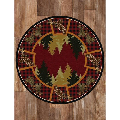 Plaid Outdoorsman Rug – room setting