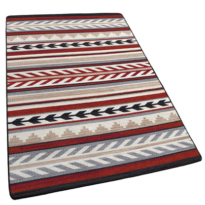 Progression Rug – Red – close up